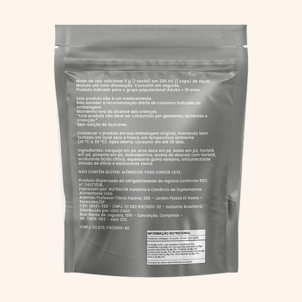 Como preparar o chá solúvel Vital Digest em 200ml de água